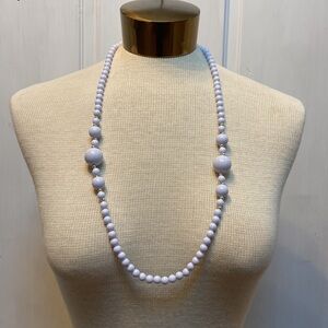 Lavender Large and Small Bead Necklace